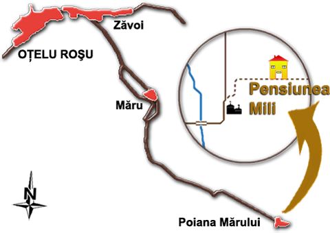 Harta Pensiunea MiliPoiana Marului